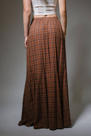 Actin' Up Plaid Maxi Skirt