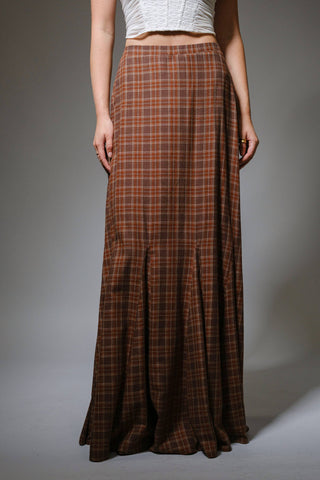 Actin' Up Plaid Maxi Skirt