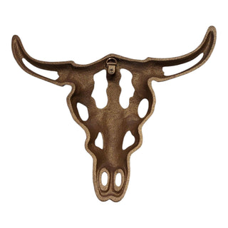 Cast Iron Bull Skull Wall Hanging