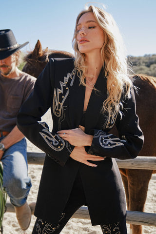 Shania Embroidered Blazer