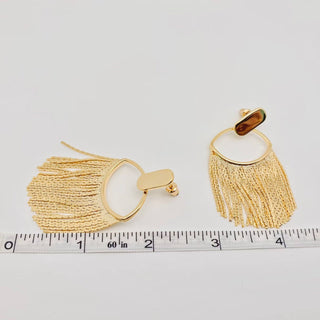 18K Gold-Plated Tassel Earrings