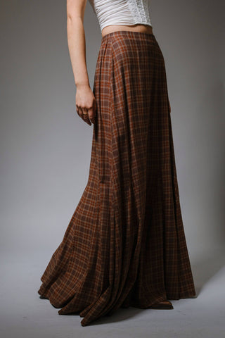 Actin' Up Plaid Maxi Skirt