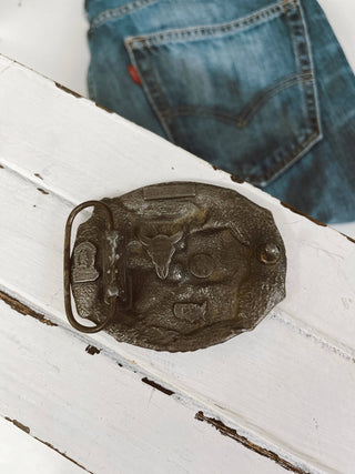 Chief Eagle Feather Belt Buckle