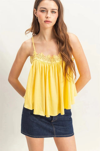 On To You Ruffle Tank