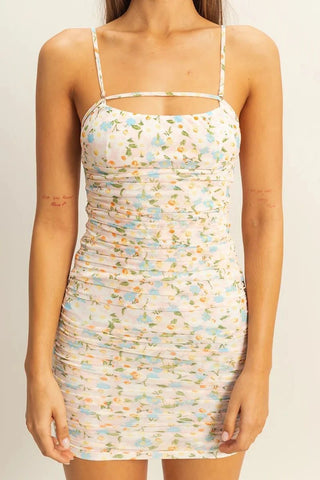 Let It Be Floral Mesh Dress