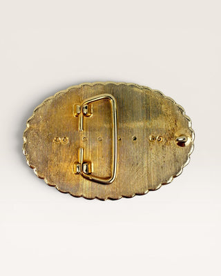 Brass and Black Vintage Belt Buckle