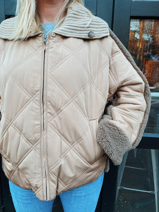 Mountain High Quilted Sherpa Jacket