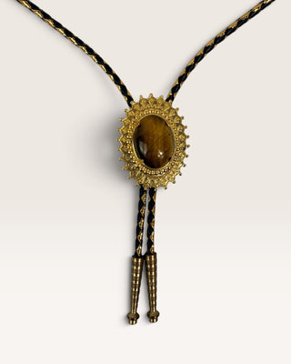 Gold Tigers Eye Bolo Tie