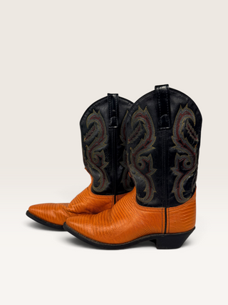 Genuine Lizard Cowboy Boots Size 8