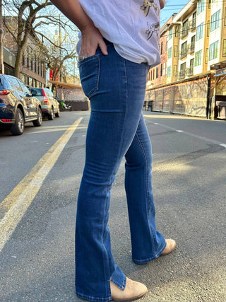 Level Up Side Slit Bootcut Jeans