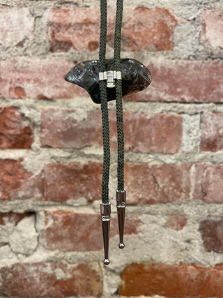 River Agate Stone Bolo Tie