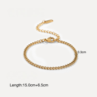 18K Gold Plated Chain Bracelets