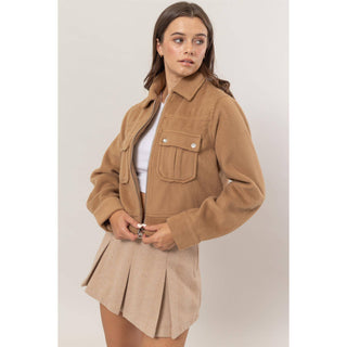 Hayden Brushed Crop Jacket