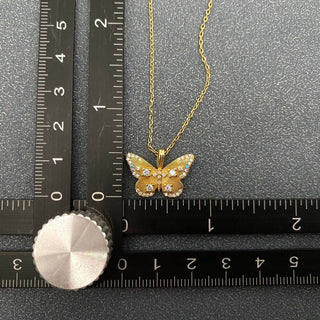 18k Gold Plated Butterfly Charm Necklace