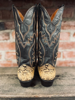 Nocona Made in USA Python Cowboy Boots Men's Size 8.5 / Women's Size 10