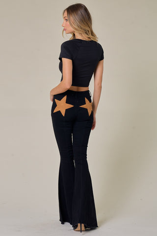 Don't We All Black Bell Bottom Jeans