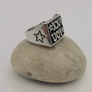 Stainless Steel Ring Reversion "Fuck you "