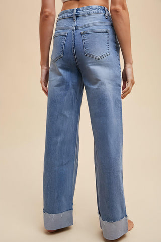 Overtime Cuffed Straight Leg Jeans