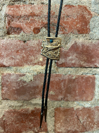 Golden Road Runner Bolo Tie