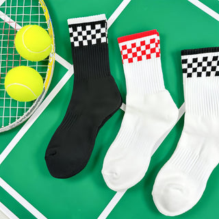 Women's Checkered Crew Socks