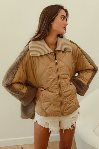 Mountain High Quilted Sherpa Jacket