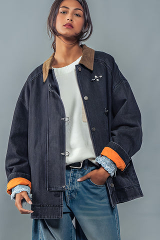 Burnout Denim Chore Jacket