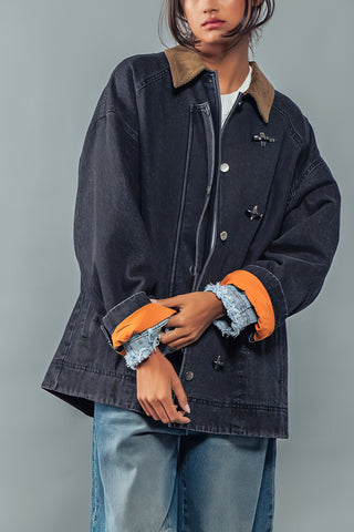 Burnout Denim Chore Jacket