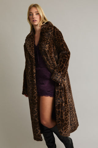 After Midnight Leopard Faux Fur Jacket