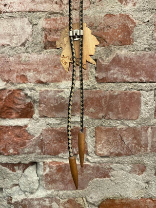 Hand-carved Wooden Bolo Tie