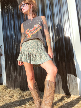 Country Cactus Print Skort