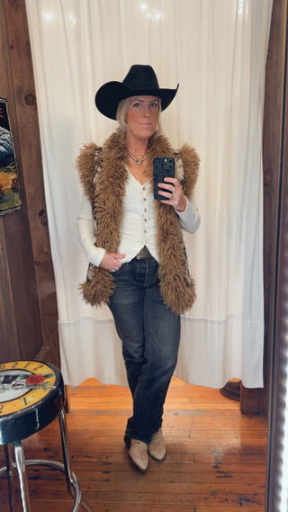 Desert Daisy Jacquard Vest