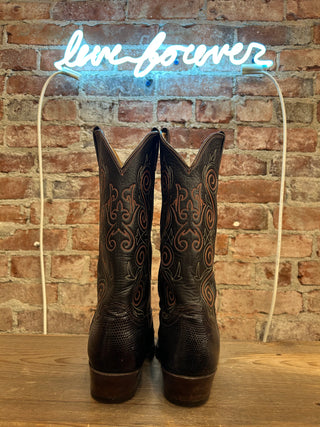 Justin Genuine Lizard Men’s Cowboy Boots Size 9.5/Women’s size 11