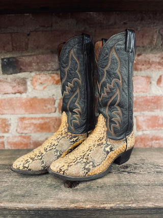 Nocona Made in USA Python Cowboy Boots Men's Size 8.5 / Women's Size 10