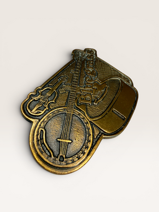 Vintage Brass Bluegrass Belt Buckle