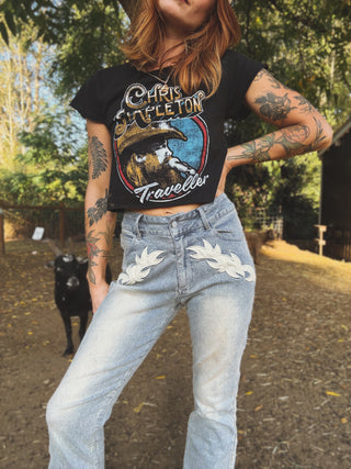 Miley Washed Western Accent Jeans