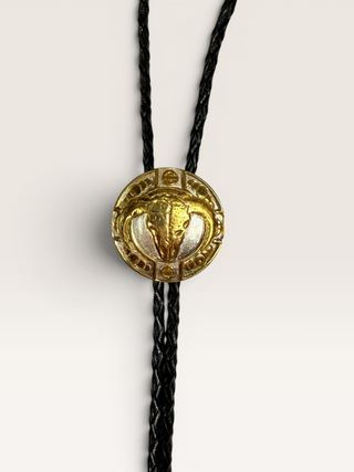 Vintage Golden Ram’s Head Bolo Tie