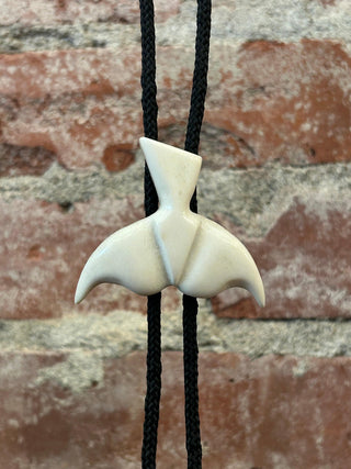 Carved Whale Tail Bolo Tie