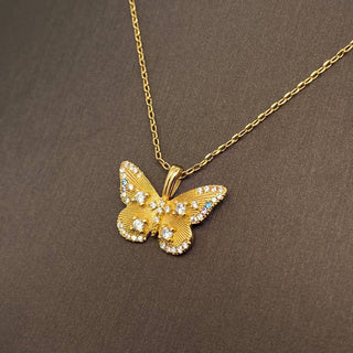 18k Gold Plated Butterfly Charm Necklace