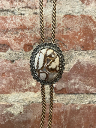 Crazy Horse Magnesite Bolo Tie