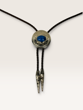 Silver Star with Blue Stone Bolo Tie