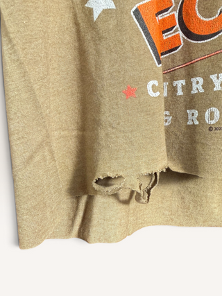 Sun Records Distressed Chop Shop Crop Top T-Shirt