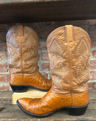 Carlos Ostrich Cowboy Boots Men’s Size 12