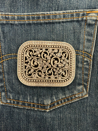 Sparkle Flower Belt Buckle