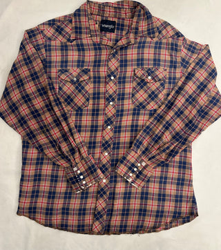 Vintage Men’s Wrangler Snap Up Shirt Size Large