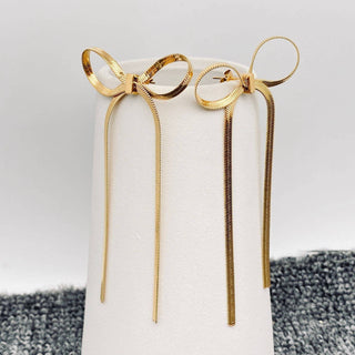 18K Gold Plated Bow Earrings