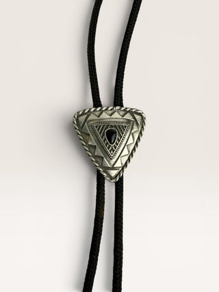 Vintage Silver Triangle and Black Onyx