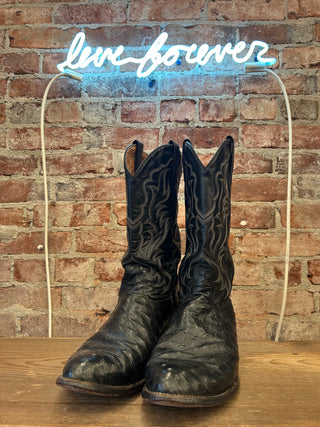 Tony Lama Vintage Ostrich Men’s Cowboy Boots Size 11.5