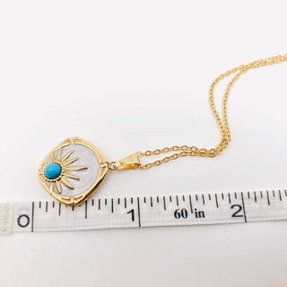 Turquoise Agave 18K Gold Plated Necklace