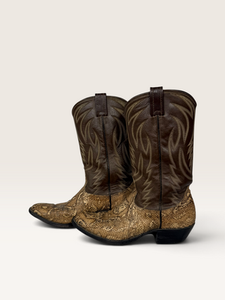 Nocona Genuine Snakeskin Cowboy Boots Size Men's 10.5