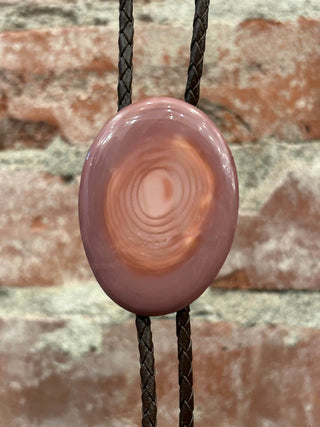 Pink Agate Bolo Tie